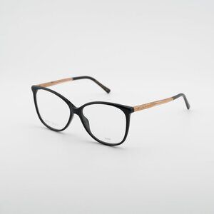 Jimmy Choo JC343 0807 00 Eyeglasses Black 55mm Rectangle Frame
